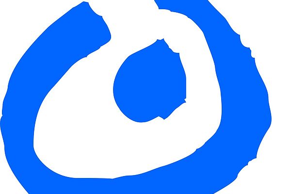 Symbol der Lebenshilfe - ein Punkt von einem offenen Kreis umgeben